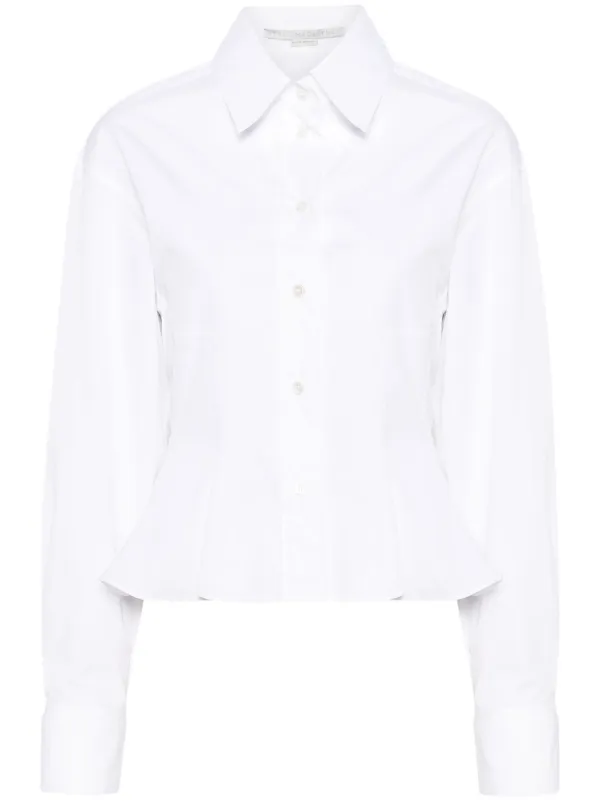 Stella McCartney peplum waist Cotton Shirt Farfetch