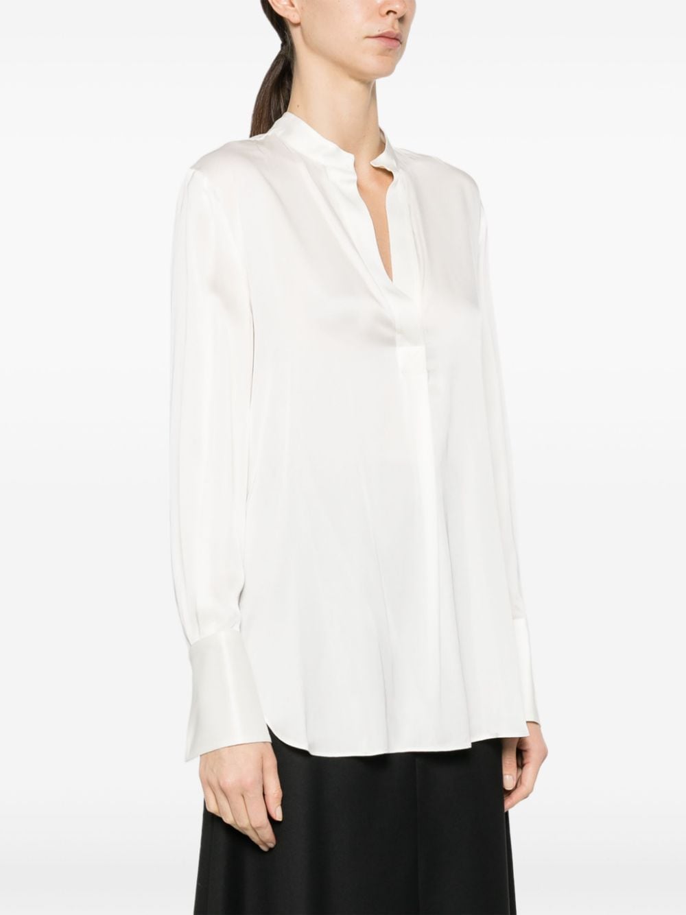 Shop By Malene Birger Mabillon Silk Shirt In Neutrals