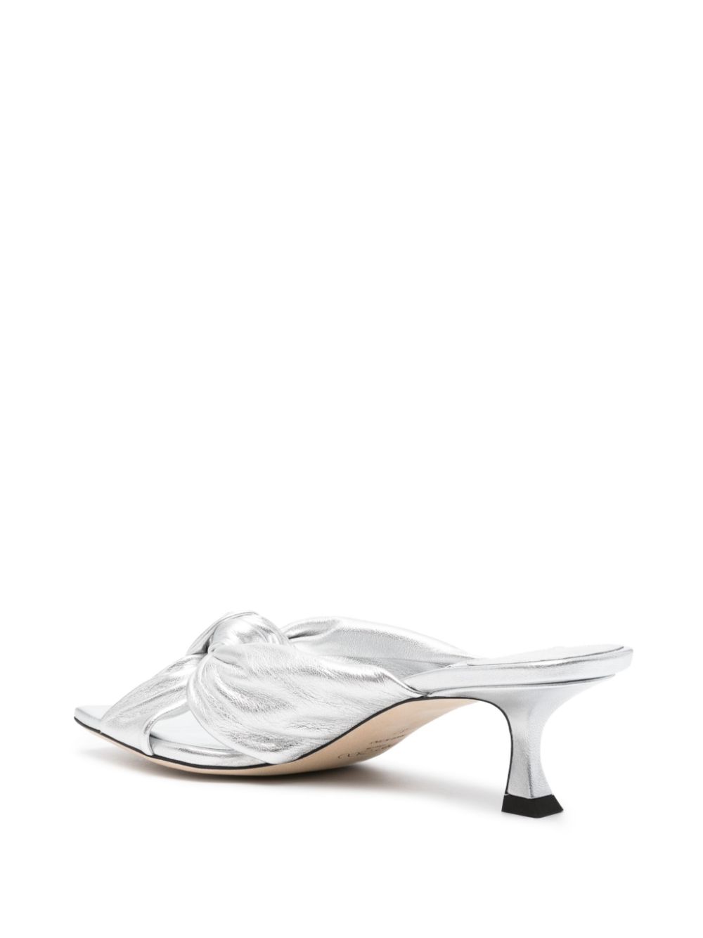 Shop Jimmy Choo Avenue 50mm Metallic Pumps In Silver