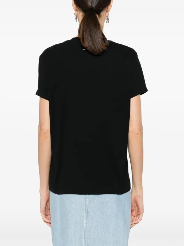 Stella McCartney Lovestruck Logo T-Shirt | Black | FARFETCH TR