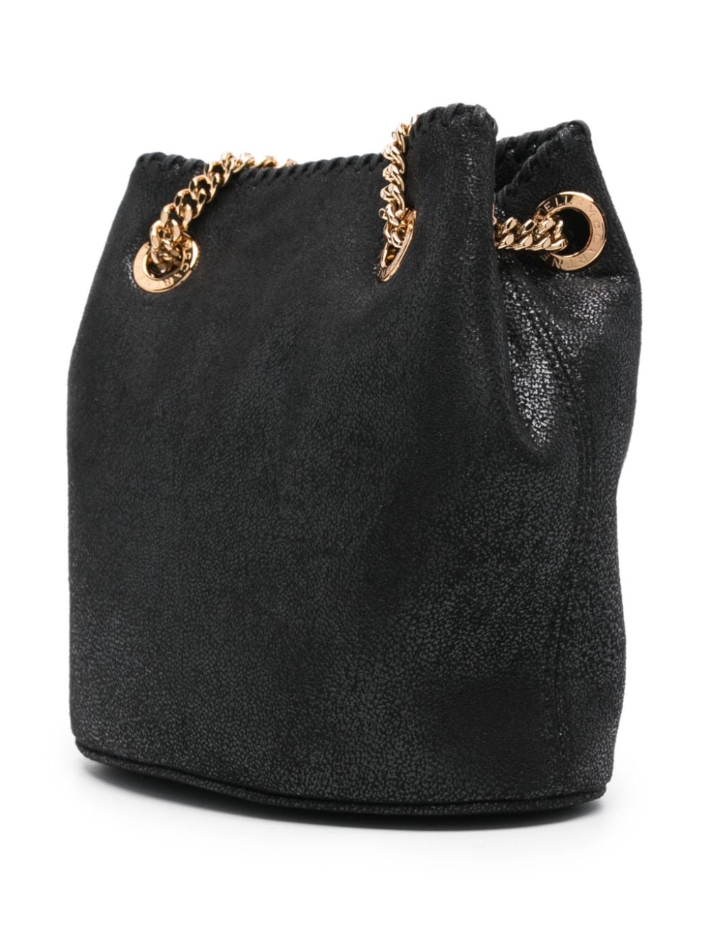 Stella McCartney Falabella metallic bucket-tas Zwart