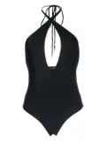 Roberto Cavalli halterneck cut-out swimsuit - Black