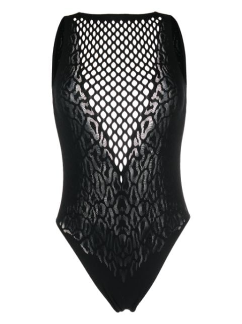 Roberto Cavalli leopard-print open-back swimsuit 
