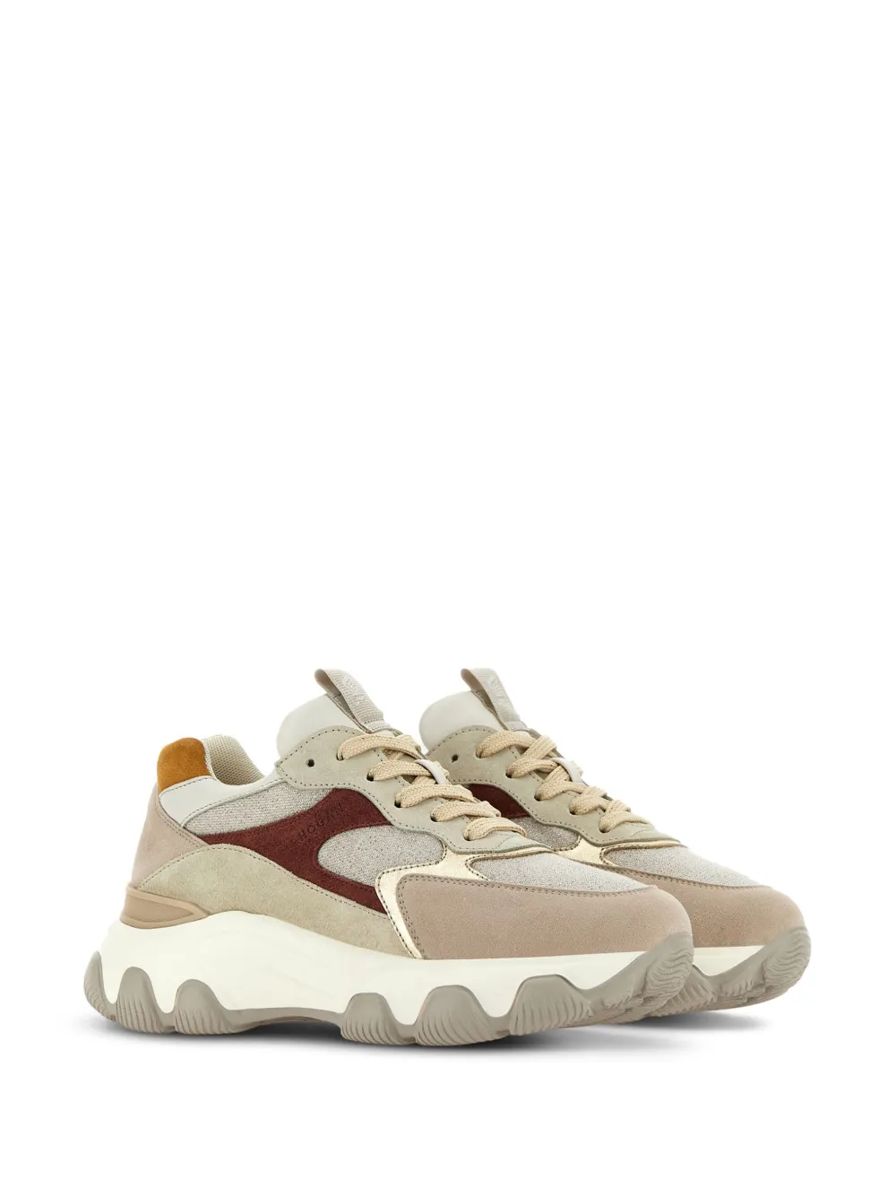Hogan Hyperactive sneakers met vlakken - Beige