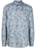 PS Paul Smith paisley-print cotton shirt - Blue