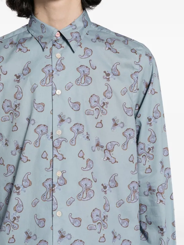 PS Paul Smith ペイズリー シャツ | ブルー | FARFETCH JP