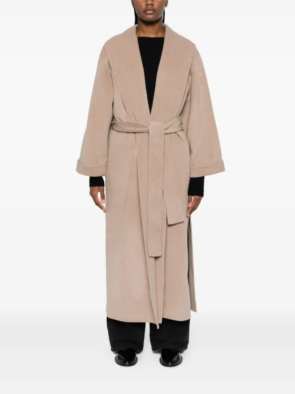By Malene Birger Trullem Belted Wool Coat | Neutrals | FARFETCH