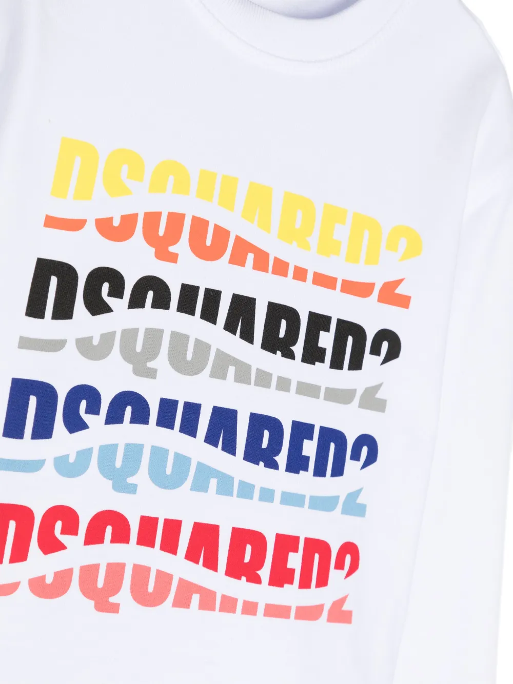 DSQUARED2 KIDS Katoenen sweater met logoprint Wit
