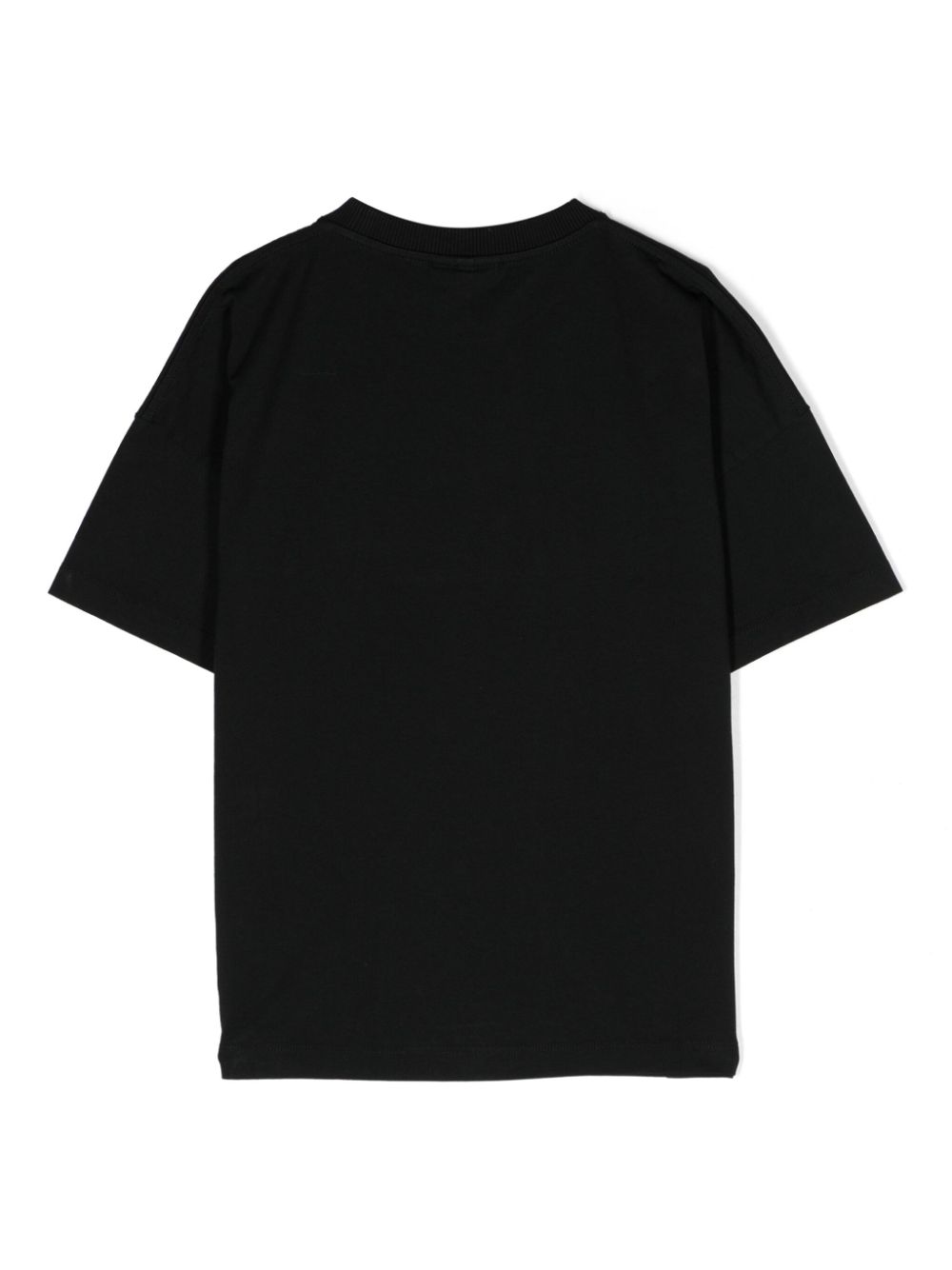 Shop Marcelo Burlon County Of Milan Embroidered-logo Organic-cotton T-shirt In Black