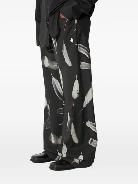 COUNTY OF MILAN feather-print trousers