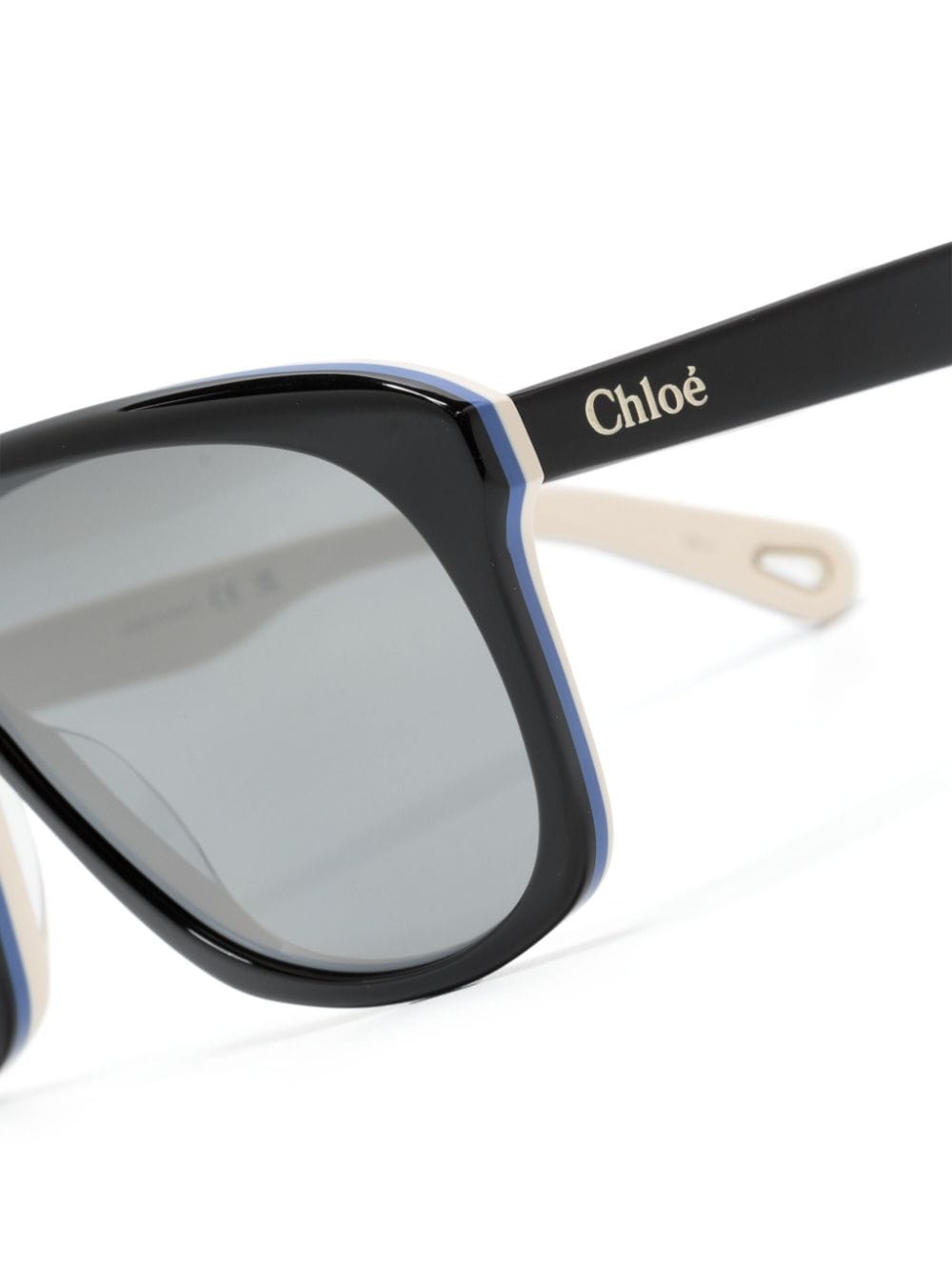 Shop Chloé Jasper Shield-frame Sunglasses In Black