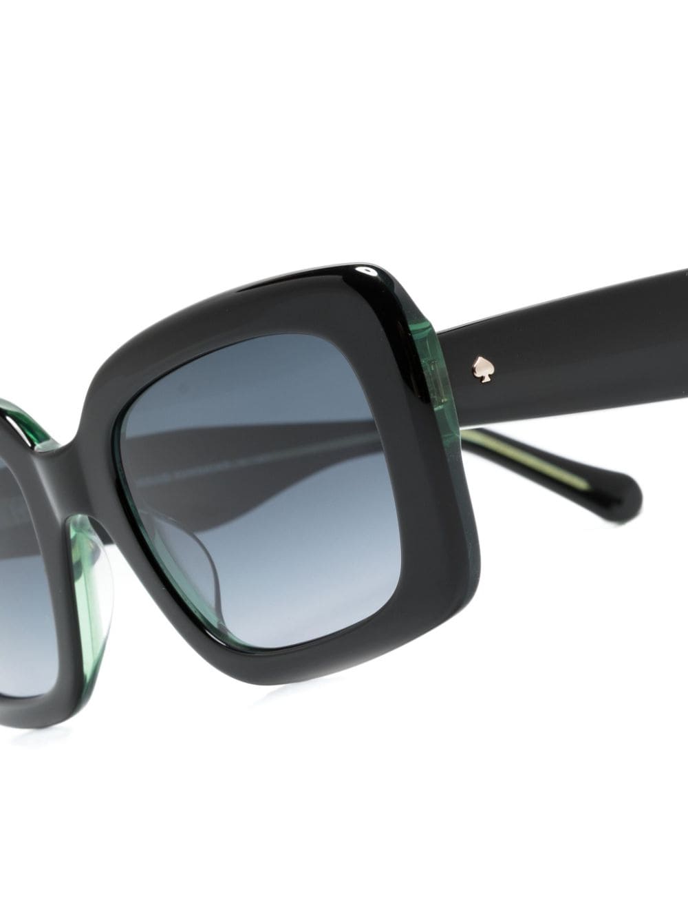 Shop Kate Spade Bellamys Rectangle-frame Sunglasses In Black