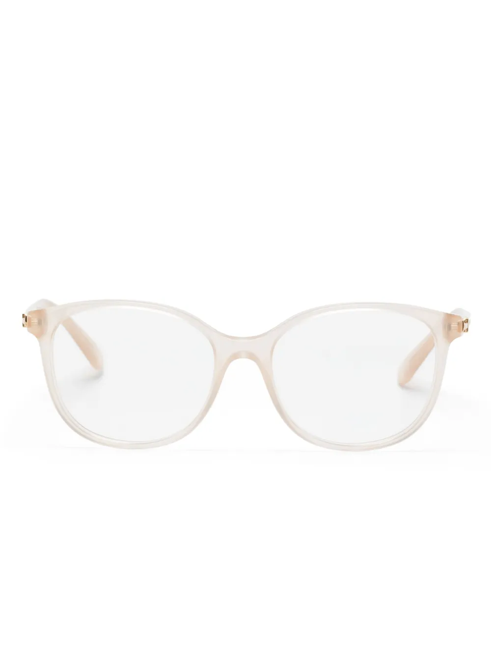 Swarovski Logo-engraved Square-frame Glasses In Neutral