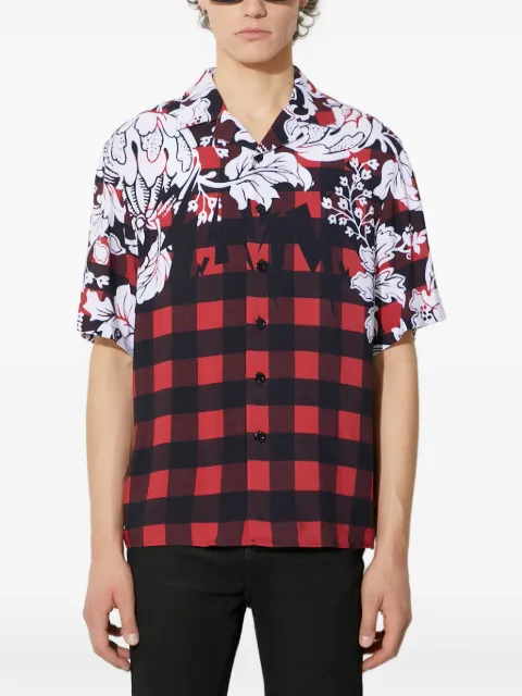 Neil Barrett check-pattern short-sleeve shirt