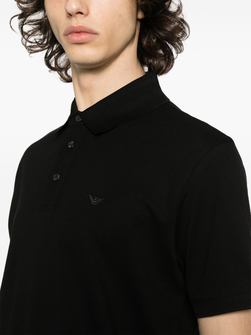 Emporio Armani logo-embroidered polo shirt Men