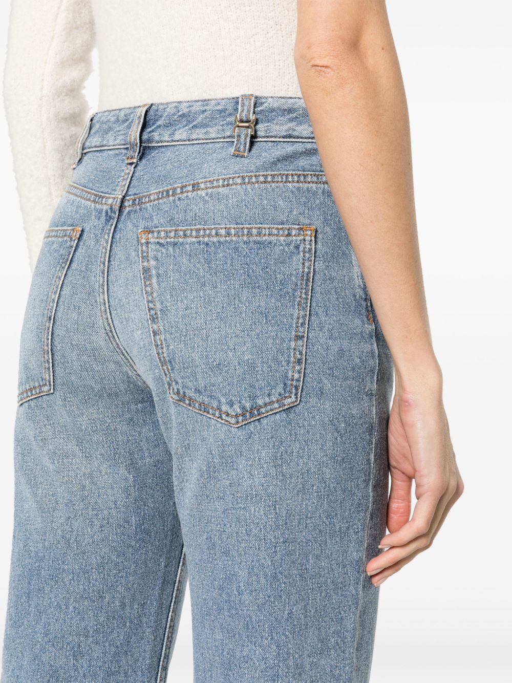 Shop Chloé Low-cut Boyfriend Jeans In Blue