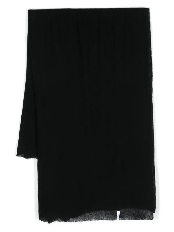 Botto Giuseppe Cashmere fine-knit Scarf Black FARFETCH IN