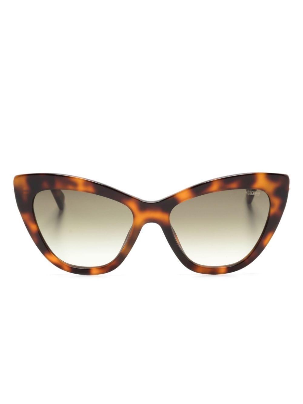 moschino eyewear lunettes de soleil mos 122s à monture papillon - marron