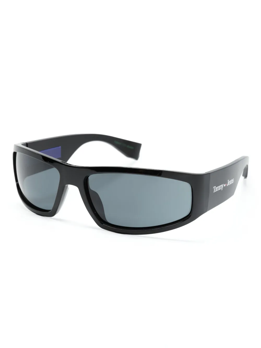 Shop Tommy Hilfiger Rectangle-frame Tinted Sunglasses In Black