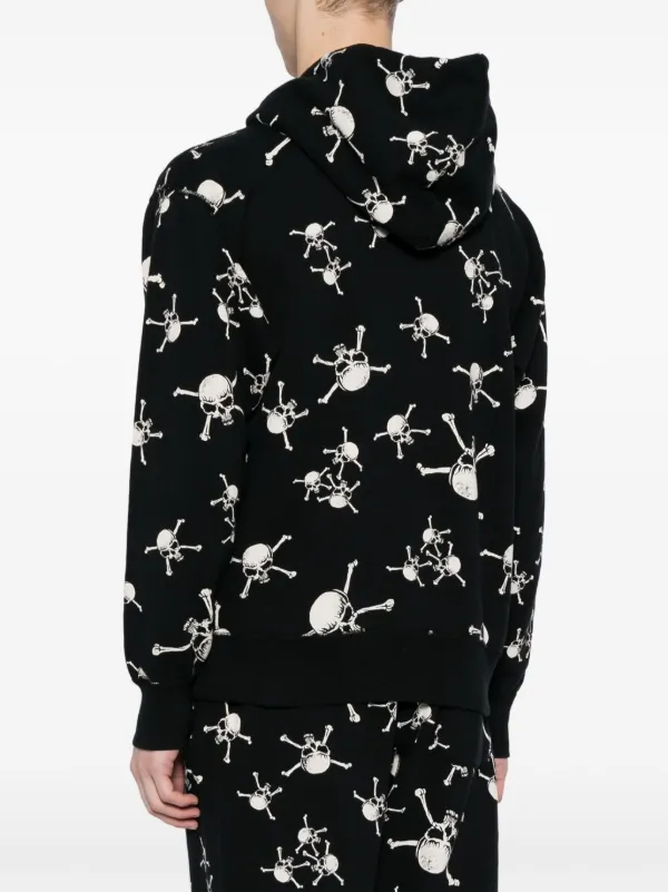 SAINT MXXXXXX skull-print Cotton Hoodie - Farfetch