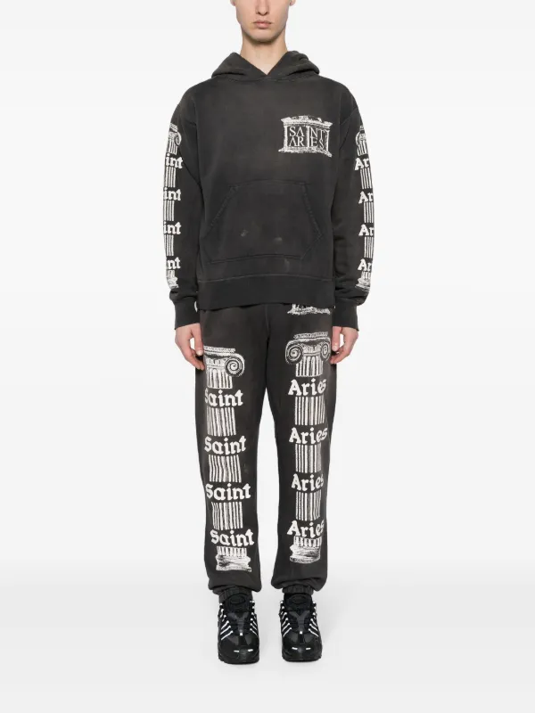 SAINT MXXXXXX logo-print Cotton Hoodie | Grey | FARFETCH SAINT MXXXXXX logo-print Cotton Hoodie | Grey | FARFETCH