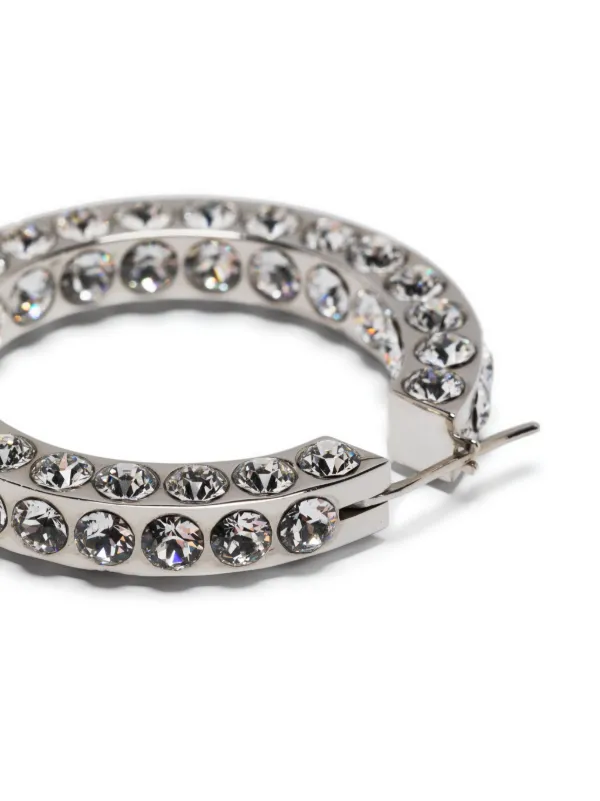 【Amina Muaddi】 Jahleel embellishedイヤリング Amina Muaddi Jahleel crystal-embellished Earrings | Silver