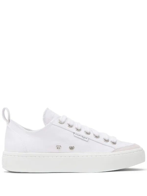 Courrèges Canvas 01 Lace-up Sneakers in White