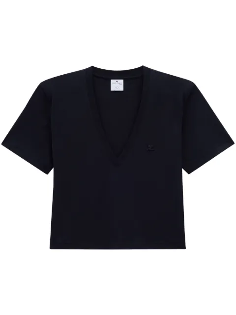 Courrèges playera con aplique del logo