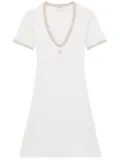 Courrèges logo-patch mini dress - White
