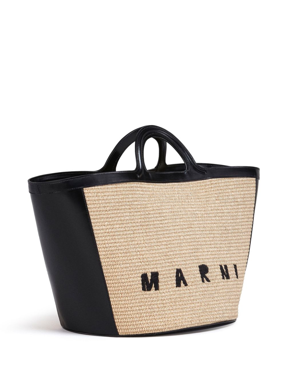 Marni Shopper met geborduurd logo Zwart