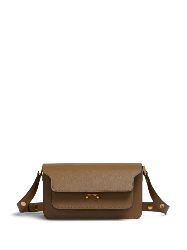 Marni trunk discount leather shoulder bag