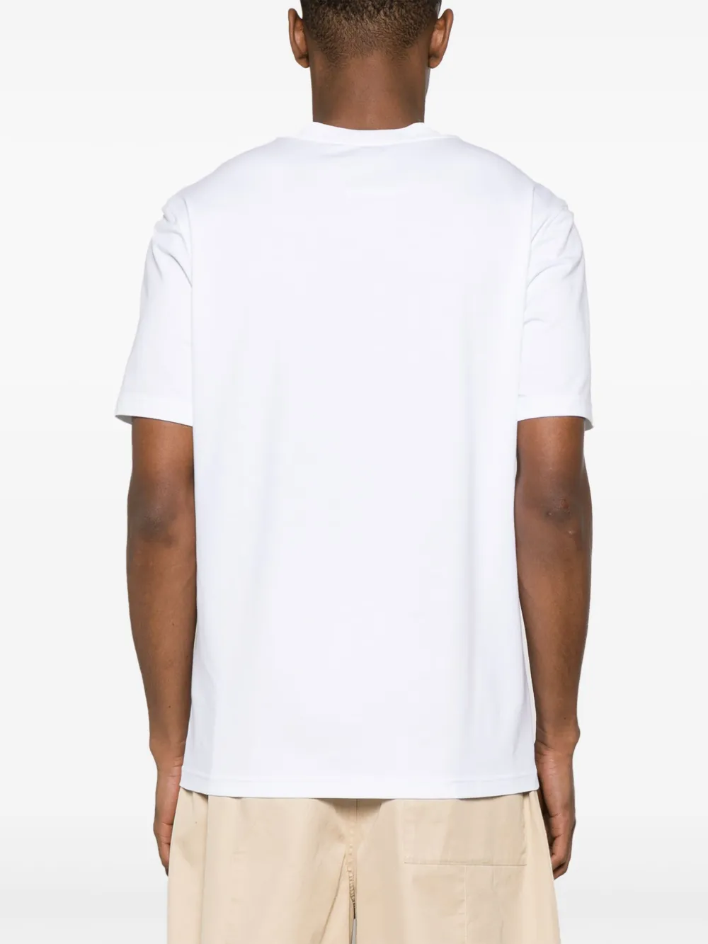 Moschino T-shirt van stretch-katoen met logopatch Wit
