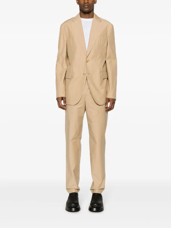 Moschino single-breasted cotton-blend Blazer | Neutrals