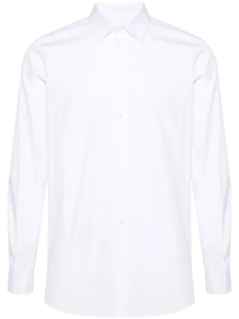 Moschino slogan-print cotton shirt