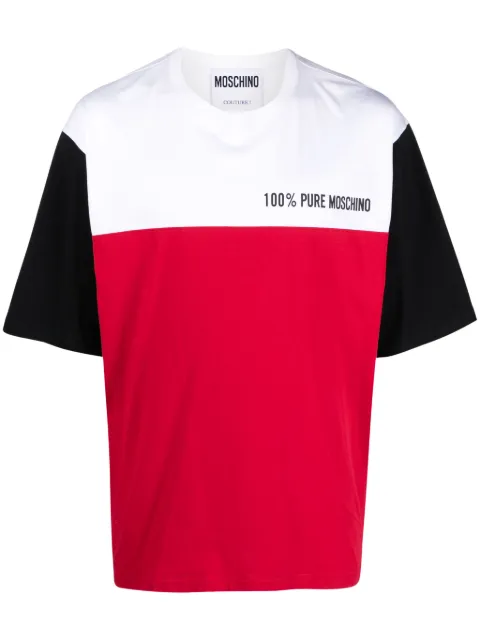 Moschino colour-block organic-cotton T-shirt