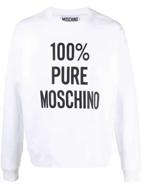 Moschino logo-print cotton sweatshirt