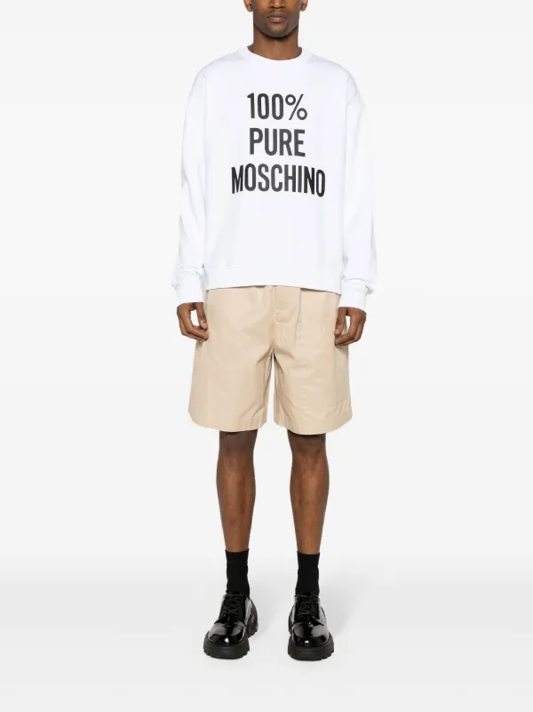 Moschino  モスキーノ ロゴ スウェットシャツ Moschino ロゴ スウェットシャツ | ホワイト | FARFETCH JP
