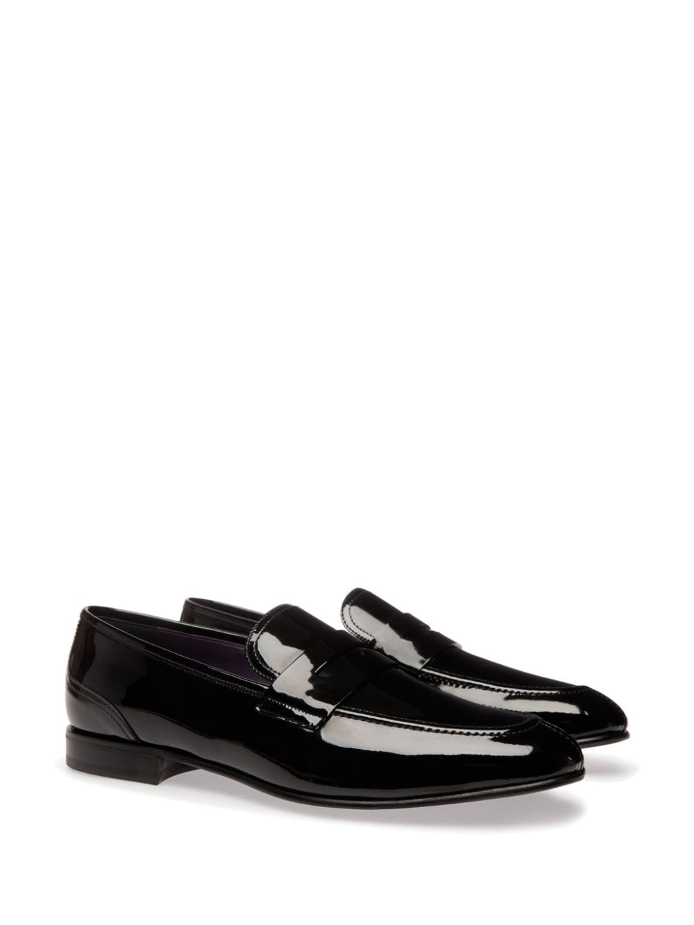 Shop Bally Suisse Patent-leather Loafers In Black