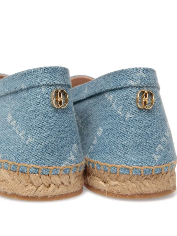 Bally logo plaque Denim Espadrilles Blue FARFETCH ZA