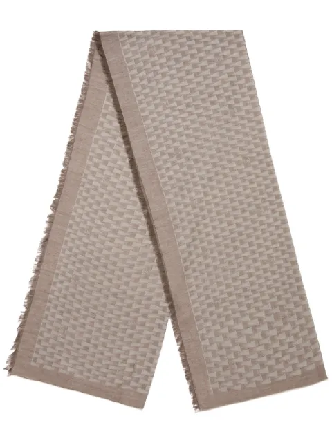 Bally bufanda deshilachada en jacquard