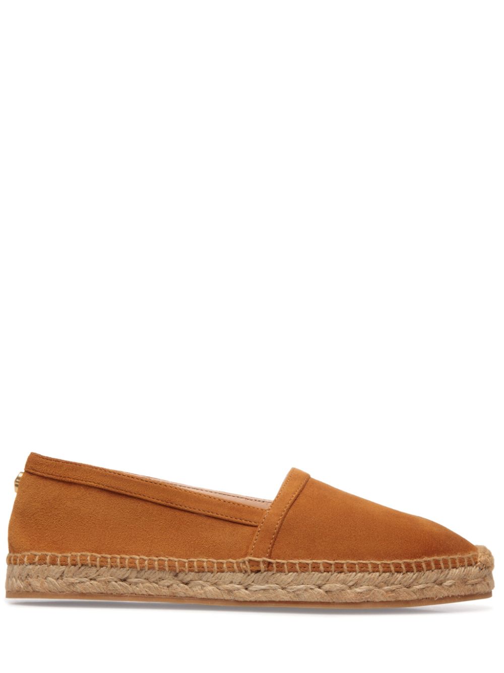 logo-plaque suede espadrilles