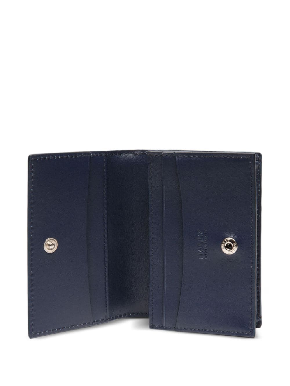 Shop Bally Logo-print Croc-leather Wallet In Blue