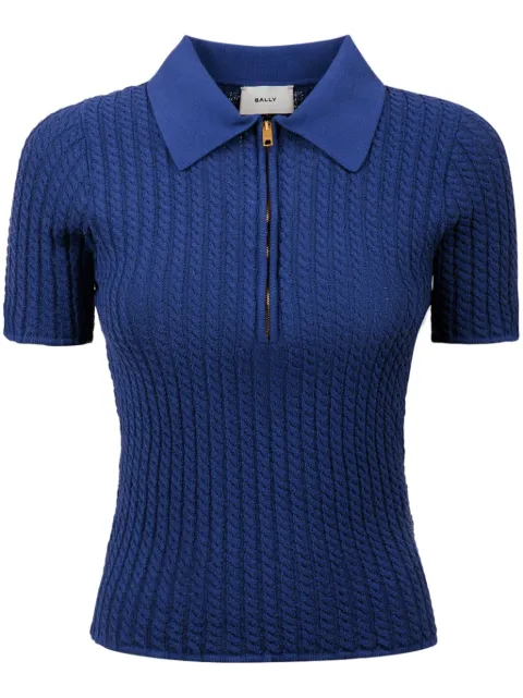 Bally playera tipo polo en tejido de ochos