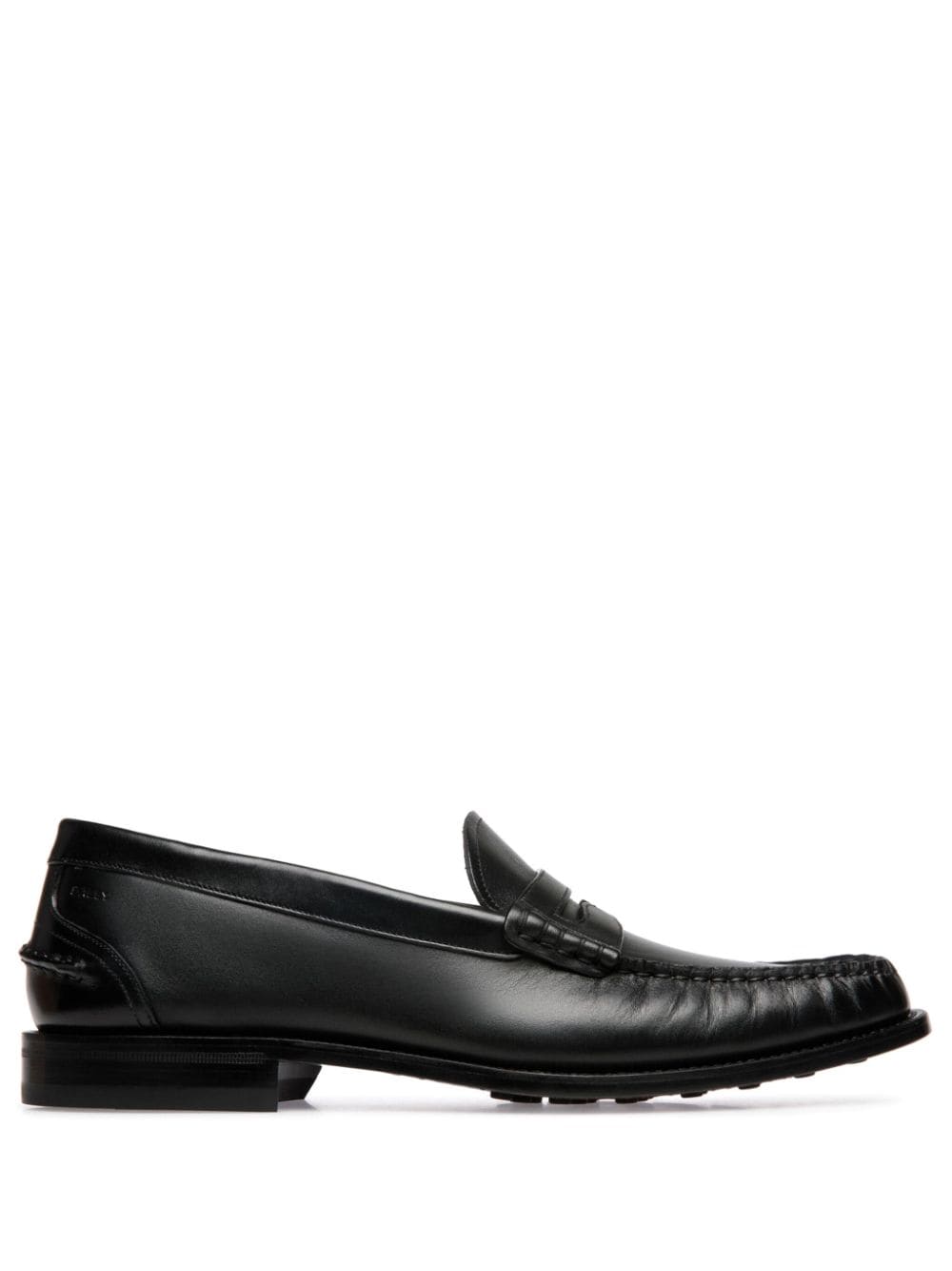 Shop Bally Oregan Leather Penny Loafers In Black