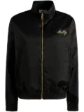 Bally logo-appliqué zip-up jacket - Black