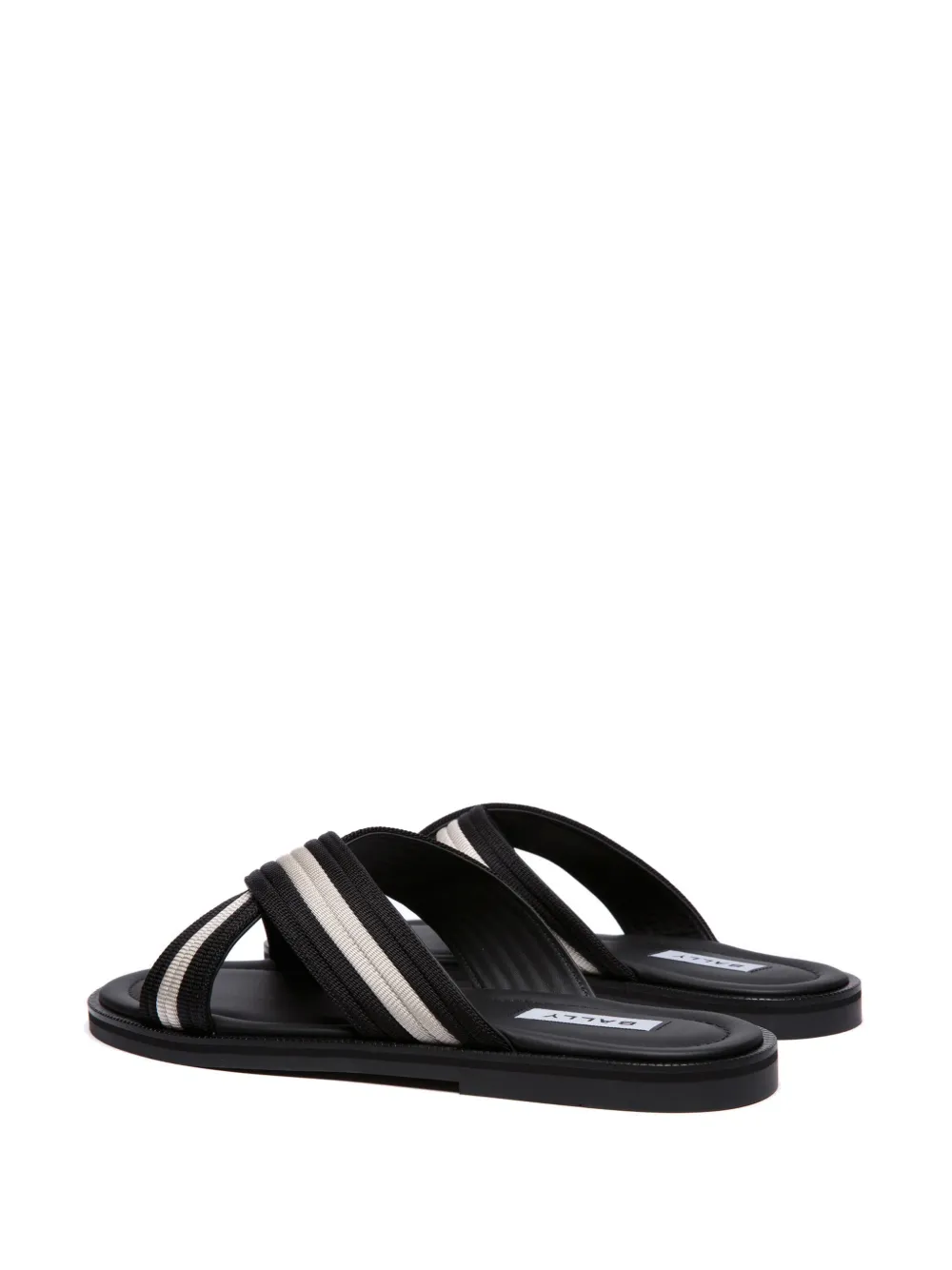 Shop Bally Crossover-straps Leather Sandals In Black