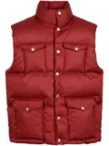 Bally funnel-neck padded gilet - Red