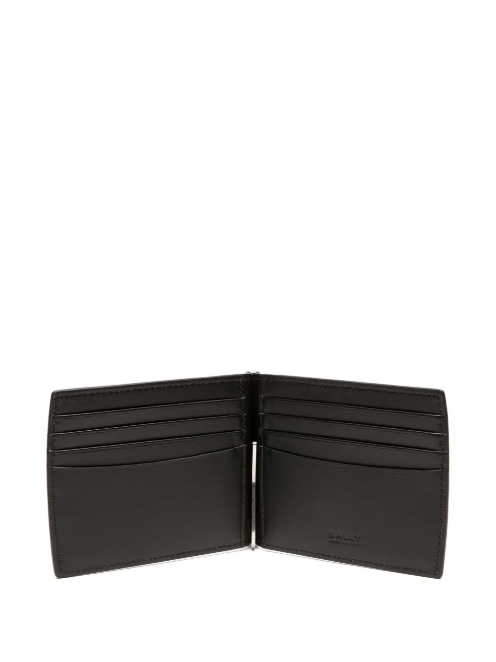 Shop Bally Logo-print Bi-fold Leather Wallet In Black