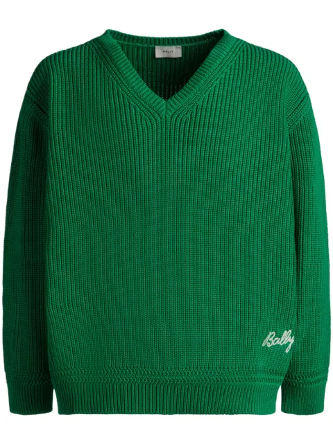 Bally suéter con logo bordado