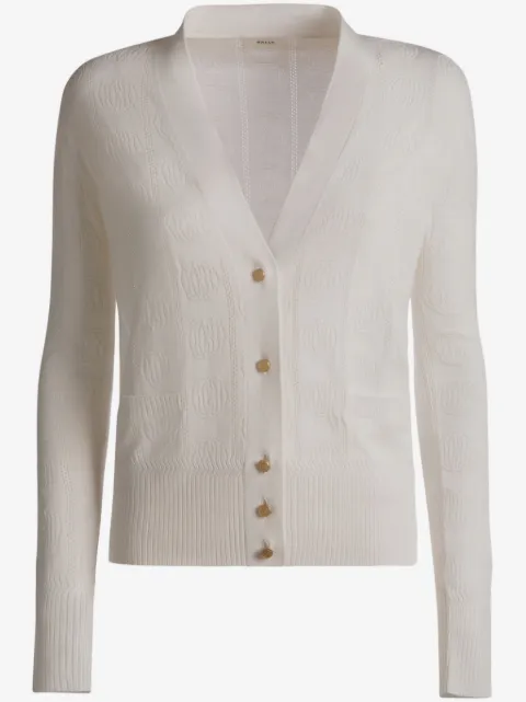 Bally Emblem jacquard silk-blend cardigan